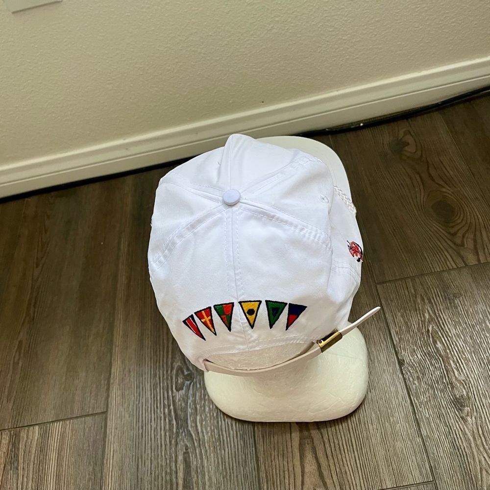 White Cap with Embroidered Logo - Picture 5 of 9